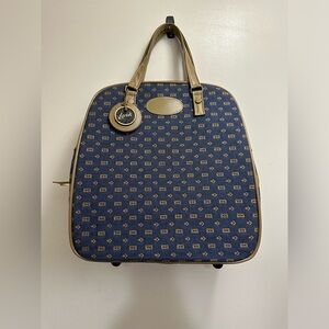Lark 70’s Vintage  Carry On Luggage Travel Bag With Pattern